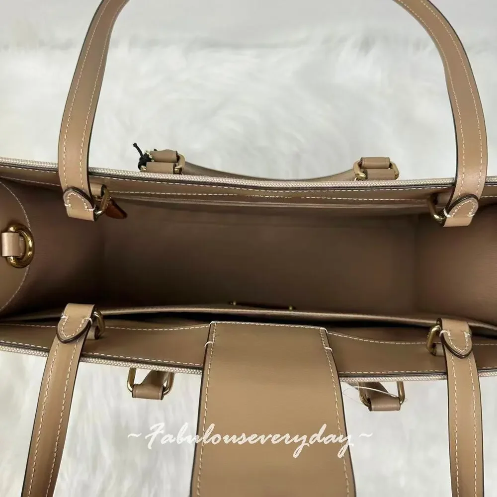 Coach Maggie Tote Bag In Colorblock In Canvas/Gold/Dark Natural Multi CAK59 NWT